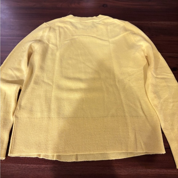 J. Crew Women's Yellow Cashmere Crewneck Sweater - Picture 2 of 3